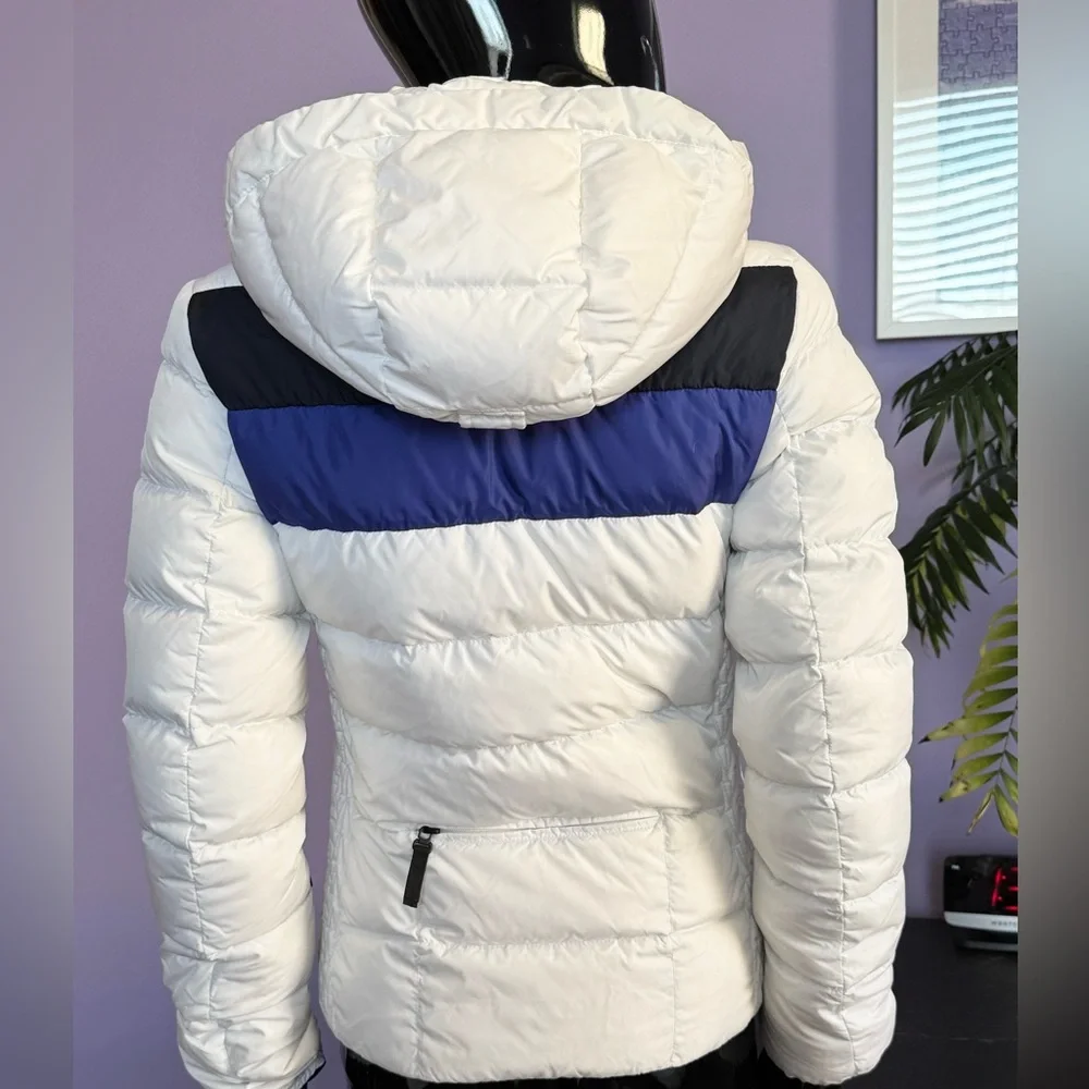 Women's Bogner Fire&Ice White and Blue Puffer Down ski Jacket xs - Picture 5 of 16